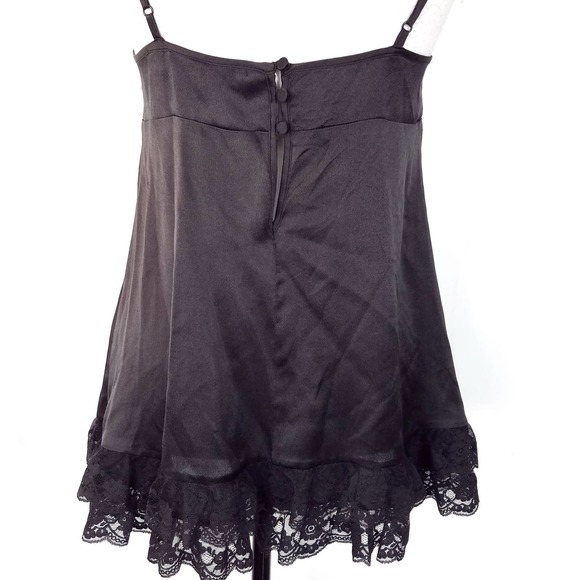 Vintage Victoria's Secret Silk Lace Trim Babydoll Tank or Short Negligee Small - Picture 4 of 6